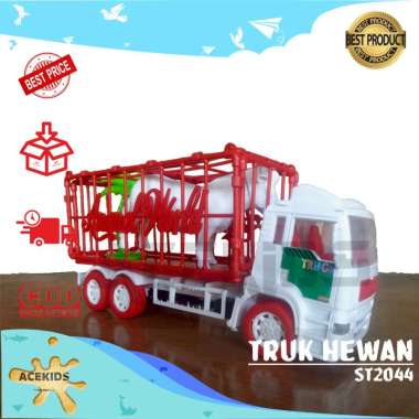 Mainan Anak Mobil-Mobilan Truk Angkut Hewan Peternakan Truck Sirkus Animal World - ST2044