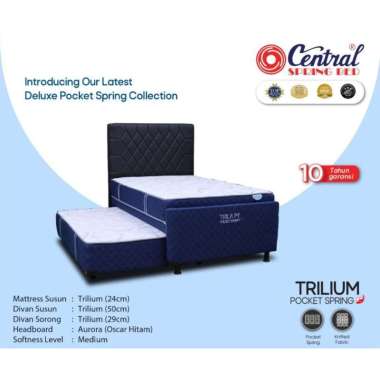 Kasur Springbed Central Trillium 3 in 1 Sorong Full Set 120 x 200