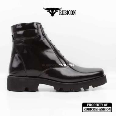 SEPATU PDH PDL POLISI POLRI TNI GLOSSY FORMAL KULIT ASLI RESLETING ORIGINAL RUBICON RADIAL BIG SIZE 