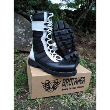 SEPATU PDL Kulit Asli Provos Polri 40 Hitam putih