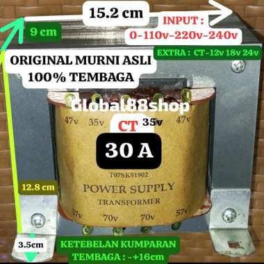 Travo Trafo 30A CT 240V ORI MURNI ASLI TEMBAGA