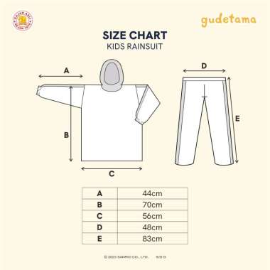 Elephant Brand Jaket Celana Anak Gudetama Edition Blue