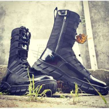 BROTRHER SEPATU BOOT KOMANDO KULIT KILAP SEPATU TNI Polri 40 Sol weba