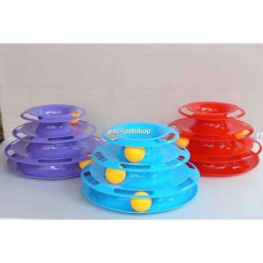 Mainan Kucing Mainan Bola Kucing Bola Tingkat Bola Tower Mainan Kitten