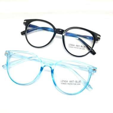 Kacamata Anti Radiasi Bulat Komputer Hitam