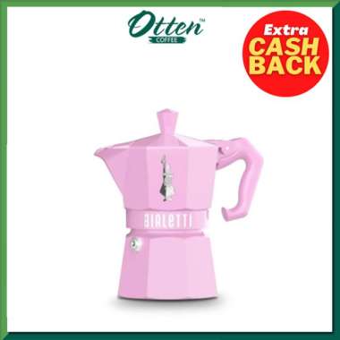 Bialetti - Mokapot Moka Exclusive Pink - Mokapot 3 Cups - Alat Seduh Kopi Manual