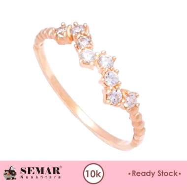 Cincin Emas Electra Batu Putih Gold 10K Semar Nusantara 14-15