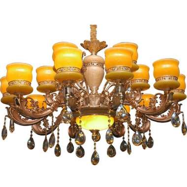 Lampu gantung kristal onyx ruang keluarga/tamu modern klasik 3189-10+5 Multicolor