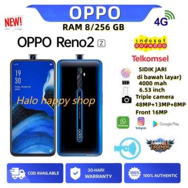 Hp Oppo Reno 2Z Ram 8/256 GB Jaringan 4g smartphone bisa nfc