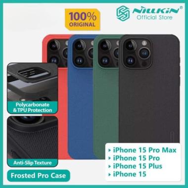 Case iPhone 15 / Plus / Pro / Pro Max Nillkin Frosted Pro Hybrid Casing iPhone 15 Pro Max Black