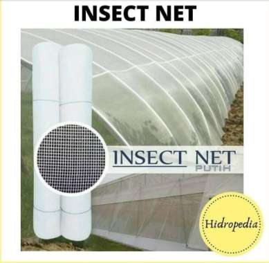 Jaring Insect Net Putih Green House -Jaring Pengaman Tanaman Lebar 3 M Multicolor