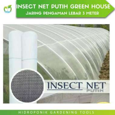 Jaring Insect net Putih Green House - Pengaman Tanaman Lebar 3 Meter Multicolor