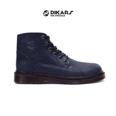 Spartan - Sepatu Boots Pria Formal Kulit Asli 38 Navy CH