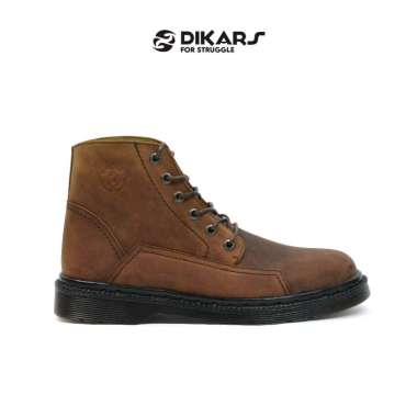 Spartan - Sepatu Boots Pria Formal Kulit Asli 38 Coklat CH