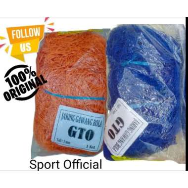 Jaring Gawang Sepak Bola GTO Tali 3mm Orange