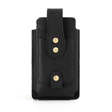 Mivaso Tas Pinggang Dompet HP Kulit Asli - Dompet HP Pinggang Asli Kulit - Dompet HP Hitam