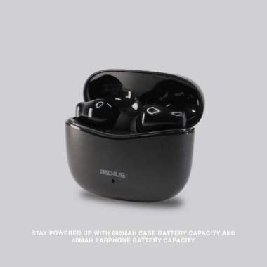 Rexus Earphone Wireless Bluetooth TWS FX5 Hitam