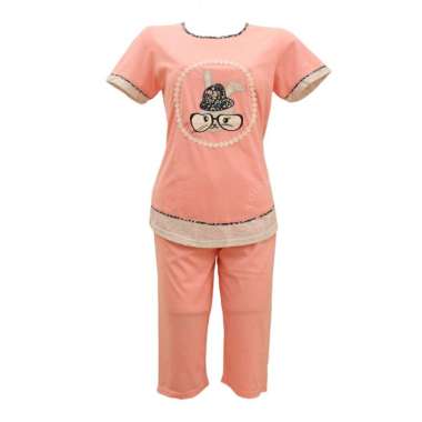WIMIU Baju Tidur Wanita Sleepwear Set Baju Tidur Wanita Set 2134 Peach M