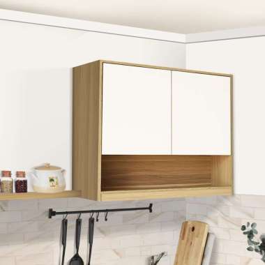 Kirana Kitchen Set Kayu Rak Dapur Putih Kabinet Dapur Modern Minimalis - Miami 2 Pintu 80cm