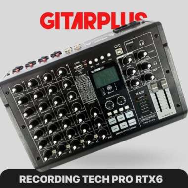 TERLARIS RECORDING TECH PRO RTX6 , USB AUDIO MIXER , RECORDING PODCAST STUDIO PRO RTX8