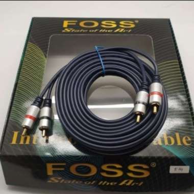 kabel RCA merek FOSS panjang 5 meter RCA audio mobil