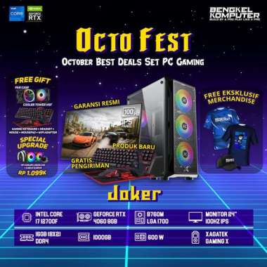 PC OCTOFEST JOKER - I7 12700F - RTX 4060 8GB - PC GAMING FULLSET DEFAULT