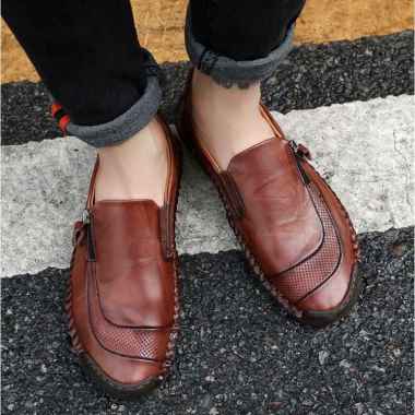Sepatu K2- Sepatu Pria-Sepatu Pria -Sneakers-Sepatu Cowok- Fashion Pria-Sepatu Formal Pria COKELAT 4