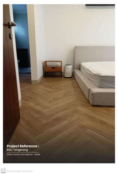 Lantai SPC Herringbone Maple - Lantai Kayu / Vinyl