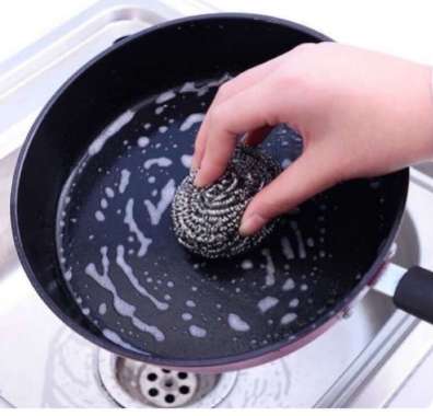 sikat panci kawat stainless/Sikat besi sabut kawat cuci piring