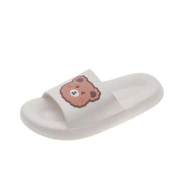 OEM ONE-S59 Sandal Wanita Motif Beruang Anti Slip Nyaman Empuk / Sandal Rumah Slip-On / Sendal Bear