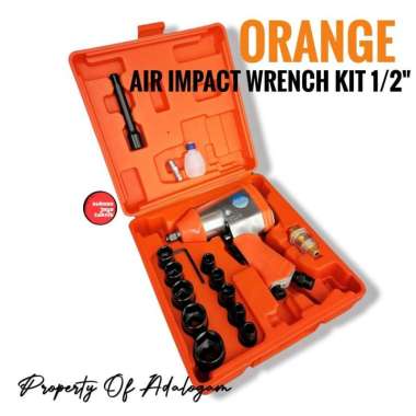 ORANGE Air Impact Wrench Kit 1/2 Inch Mesin Buka Baut Angin Kompresor