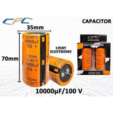 CAPACITOR ELCO CPC 10000UF 100V ELCO KAPASITOR ORIGINAL ( 2 PCS)