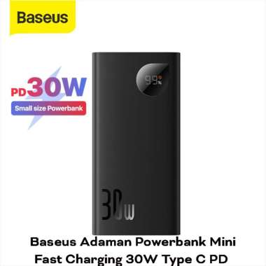 Baseus Powerbank Mini Fast Charging Adaman 30W PD Digital Display USB C QC Hitam