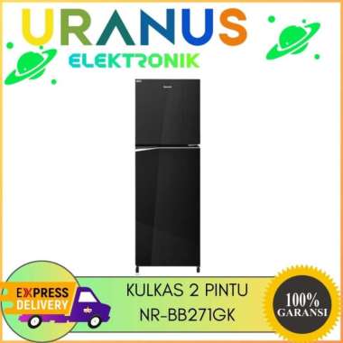 Panasonic NR BB271G K Kulkas 2 Pintu Glass Door 266 liter NR-BB271GK