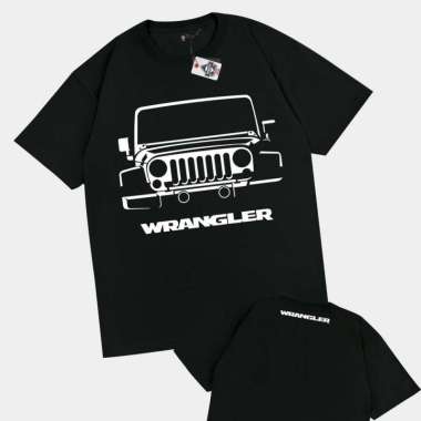 KRMK Kaos T Shirt JEEP WRANGLER RUBICON HOLOGRAM Kaos Otomotif V1 HITAM XL