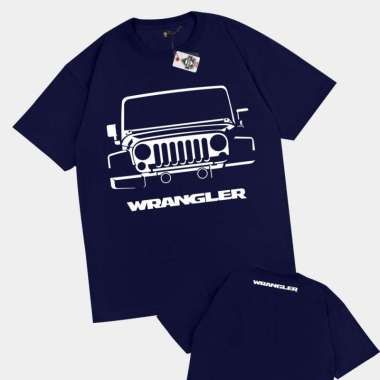 KRMK Kaos T Shirt JEEP WRANGLER RUBICON HOLOGRAM Kaos Otomotif V1 NAVY XL