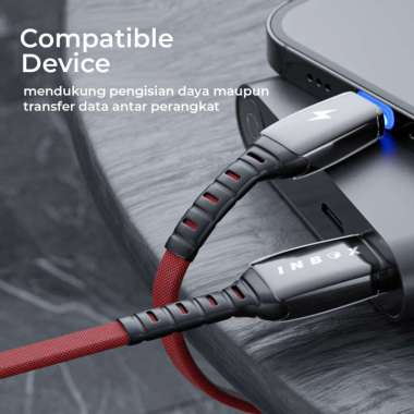 INBOX CI-4 Kabel Data Charger 3A Fast Charging Quick Charge MICRO TYPE C IPHONE LIGHTNING IPHONE mer
