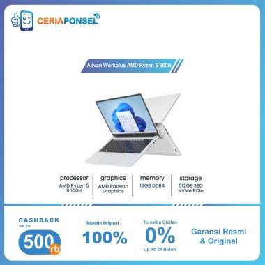 ADVAN Workplus AMD RYZEN 5 6600H 16GB 512GB 14''inch Win 11 - 16GB/512 Ryzen 5
