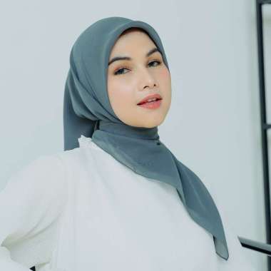 Lozy Hijab - Polly Cotton (Hijab Segiempat Bella Square) Smoke Grey