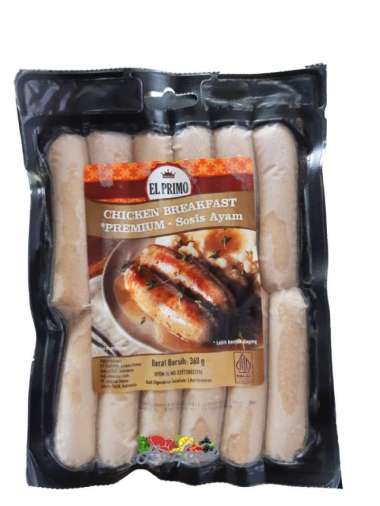 Sosis El Primo Chicken Breakfast | Premium Sosis Ayam 360 gr