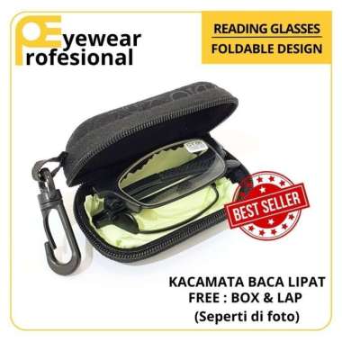 Kacamata Baca Plus Lipat untuk Rabun Dekat Pria Wanita Plus200