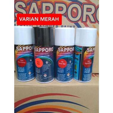 pilok pilox cat semprot Sapporo saporo 150ml varian merah tua merah muda merah terang merah metallic