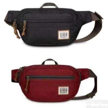 Tas pinggang Eiger GRAPNEL Selempang Waist Bag Pria Wanita original Hitam