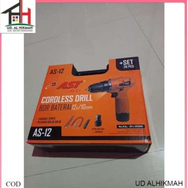 Bor Baterai Cordless Drill AST by Bull 12v
