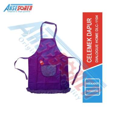 Aksesoren Celemek Memasak Dialogue Home / Apron Masak Waterpoff / Clemek Masak Kain Motif Polkadot