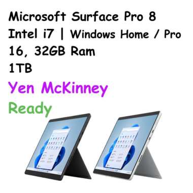Terlaris Microsoft Surface Pro 8 Core I7 11Th Gen Ram 16Gb/32 1Tbs11Home Termurah 32/1TBWINS10PRO