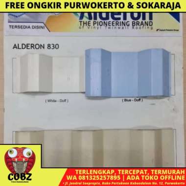 10MMx830MMx6M/ALDERON RS 830 Atap U PVC Double Layer White Doff Lembar