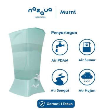 Nazava Filter Air Minum - Nazava Murni - dispenser Water Filter warna Hijau Tosca