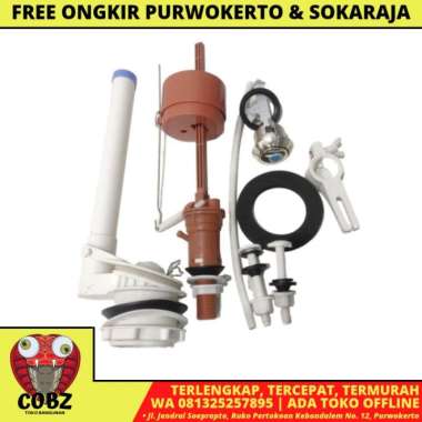 EIXO VITARA Alat Perlengkapan Kloset Monoblok Single Flush Bulat Set