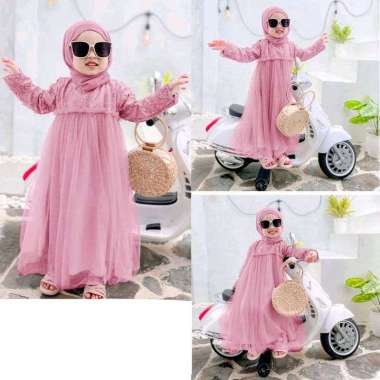 Kid Renata gamis anak baju muslim anak perempuan gamis brukat anak gamis pesta anak dress muslim ana